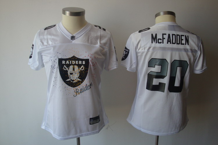 Raiders #20 Darren McFaddenz White 2011 Women's Fem Fan Stitched NFL Jersey